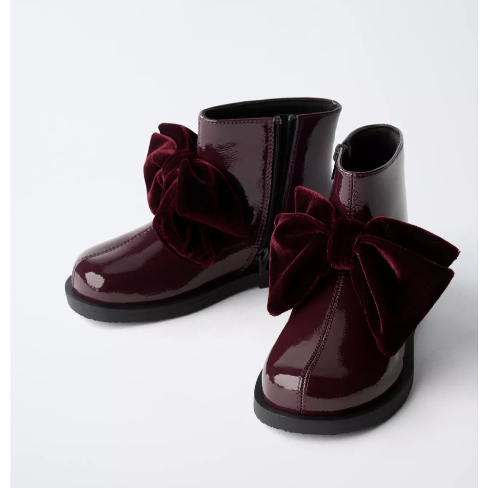 Zara patent boots